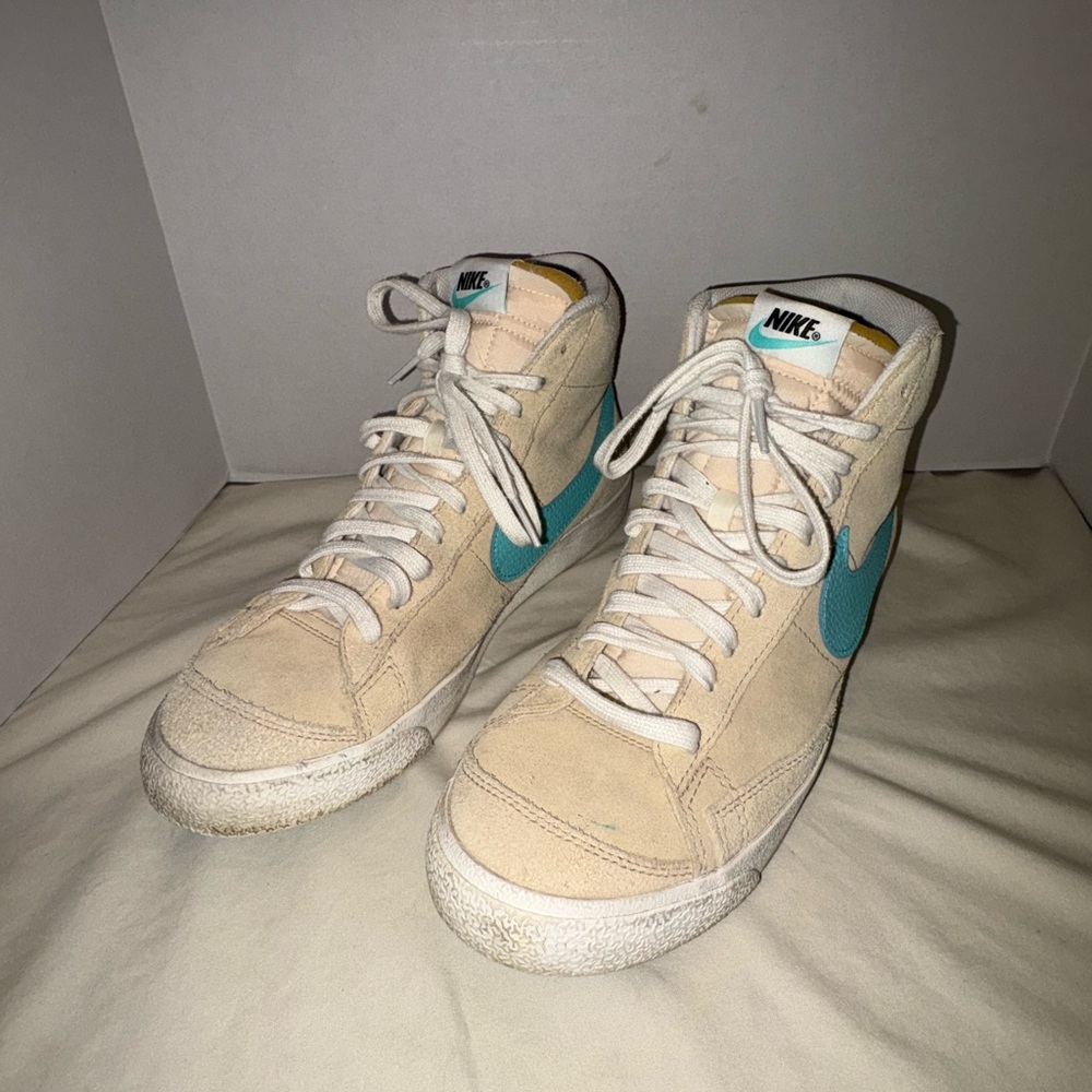 Nike Blazer Mid '77 Beige/Blue Aqua FJ4414-200 Men's Size 10